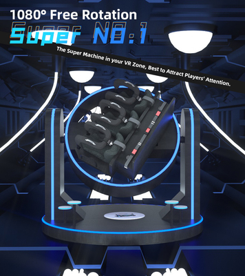 Máquina de juego llena estupenda del simulador del movimiento de la patente No.1 9D jugadores de 1080 grados 3