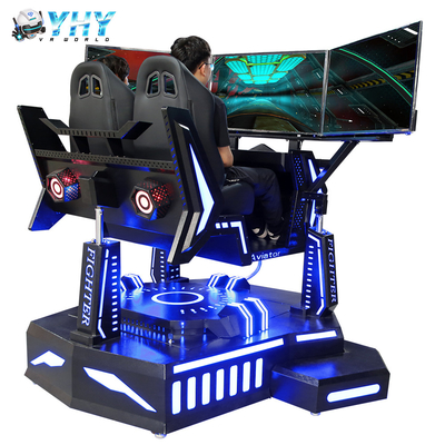 2 pantalla interior VR de los jugadores 3DOF 3 que compite con el simulador