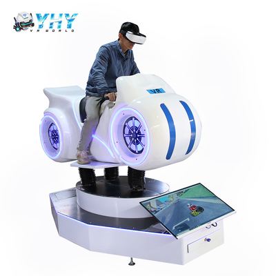 Motocicletas del simulador VR del parque de atracciones que compiten con el simulador