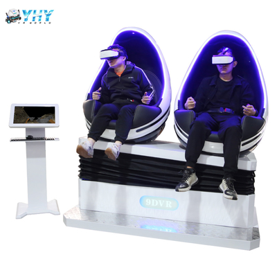 2Simulador de realidad virtual de 2 asientos.5KW silla de huevo montaña rusa VR juego de disparos 9D
