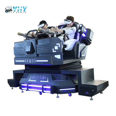 YHY VR Mech Warrior Cine 9D con 2 asientos, función de juego de disparos de películas VR con botón interactivo
