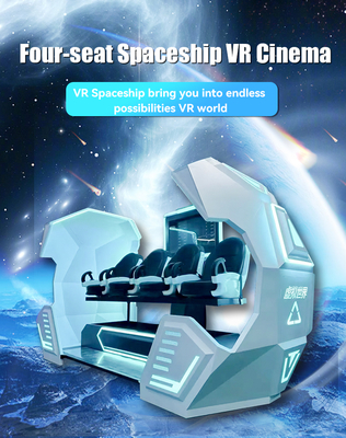 Fábrica Directa de China Cine VR de 4 Asientos Simulador de Realidad Virtual de Disparos Encantadora Cápsula Máquina de Juego con Pantalla de 42 pulgadas