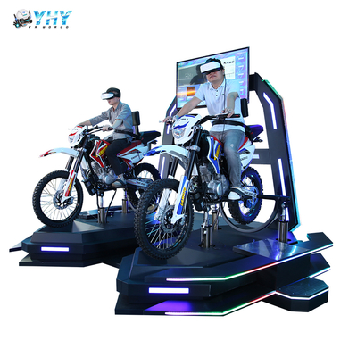 Amusement Park Rides Sim Gaming Vr Motorcycle With 2 Players 9D Virtual Reality Racing Motorcycle
