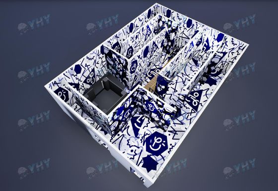 Escape Free Roam 9D Multijugador Realidad Virtual VR Shooting Arena Interior 9D VR Set para Centro Comercial