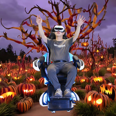 360 grados de rotación VR silla de cruce con asiento único para una experiencia de cine VR inmersiva