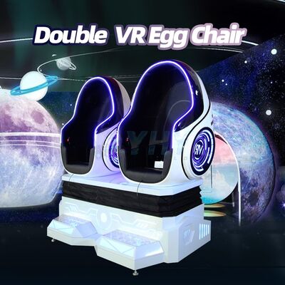 9d Egg Vr Cine 2 asientos Plataforma de realidad virtual Simulador de centro comercial 360 Vr Egg Chair