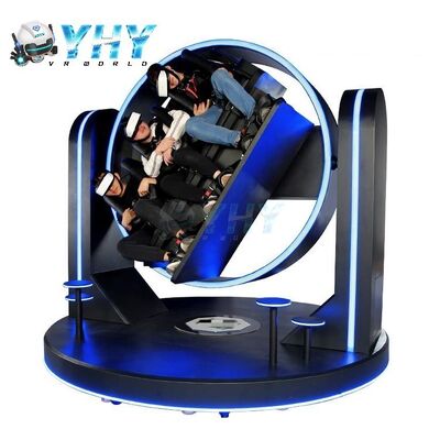 360 Roller Coaster VR Simulador de 3 asientos Equipo 9D VR máquina de juego con 21 pulgadas Todo en una pantalla simulación paseos Parque de diversiones