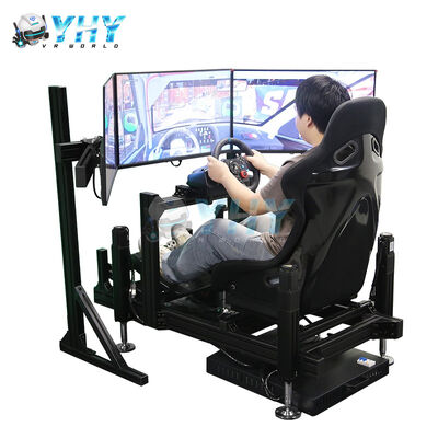 YHY 4DOF Sim Racing Cockpit con estructura de aleación de aluminio y simulador de carreras de movimiento de 3 pantallas