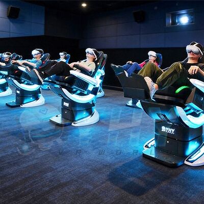 Cine de vuelo simulador de movimiento dinámico de fábrica personalizado para múltiples jugadores, cine VR, silla de movimiento 9D