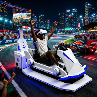 Real Feel 9D Realidad Virtual VR Deportes de carreras de autos al aire libre Simulador Mall Game Center