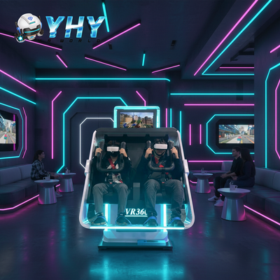 Ganar dinero Negocio 9d VR 360 grados Rotación 2 asientos VR simulador Gran venta para el Festival de Compras de marzo