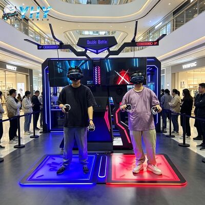 Golden Hand 9D VR Simulador interactivo Plataforma permanente 2 jugadores Interior/Exterior Durable Metal/Plástico HTC Vive