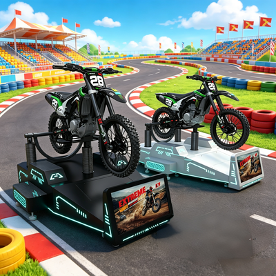 Simulador de motocicleta de montaña VR comercial Plataforma de juego de deportes extremos