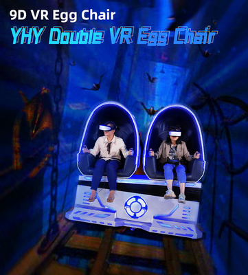 Silla del simulador del movimiento del cine 2500W del huevo 9D VR del juego para 2 asientos