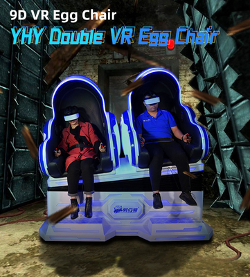 silla del huevo de la realidad virtual de los asientos de doble del simulador del juego VR de los niños 9D para el parque de atracciones