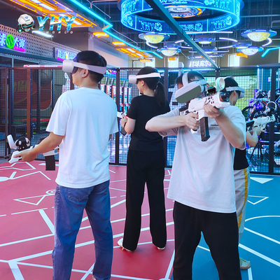YHY lanzó un nuevo simulador de disparos VR para 4 jugadores con 360 roaming gratuito y juegos multijugador