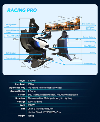 YHY Ultimate Racing Pro Version El simulador de carreras VR definitivo para jugadores profesionales