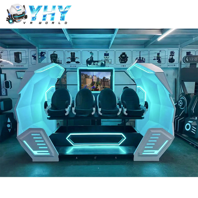 YHY VR Cinema 4 asientos 9D Máquina de cine de realidad virtual Proyecto de parada única Parque de juegos