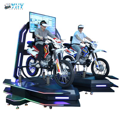 Más popular interactivo de realidad virtual VR juego simulador de 2 asientos máquina de carreras de motocicletas