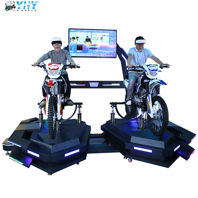 Más popular interactivo de realidad virtual VR juego simulador de 2 asientos máquina de carreras de motocicletas