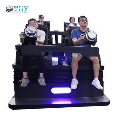 Equipo de parque de atracciones Experiencia inmersiva de vidrio 3D Cine 7d Asientos multijugador Película con disparos