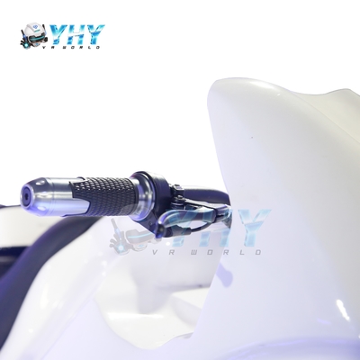 Simulador de motocicleta blanca Máquina de juegos de arcade 9D Vr Motocicleta