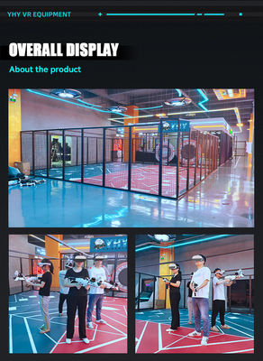 Simulador de disparo de realidad virtual de gran espacio en interiores libre de caminar y roaming Arena multijugador