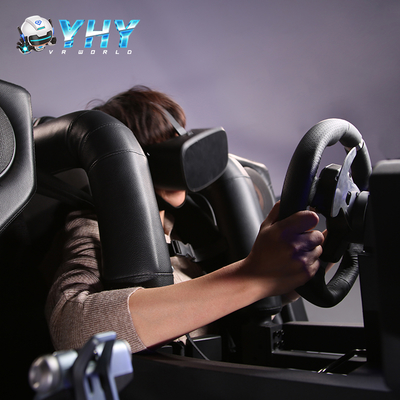 VR 360 simulador de conducción 9D volante máquina de juego de realidad virtual centro de juegos de arcade interior