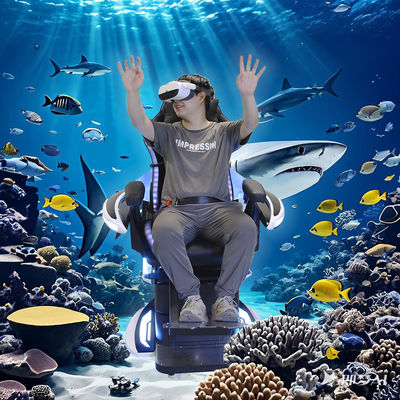 Simulador de movimiento de experiencia de vuelo de realidad virtual 9D con silla de asiento único de 360 grados