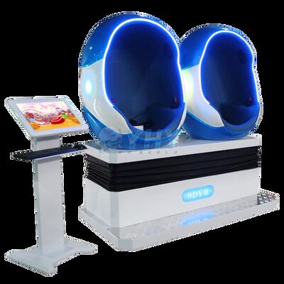 2 jugadores silla montaña rusa realidad virtual cine 9d vr huevo 3dof asientos de cuero juegos simulador de máquinas