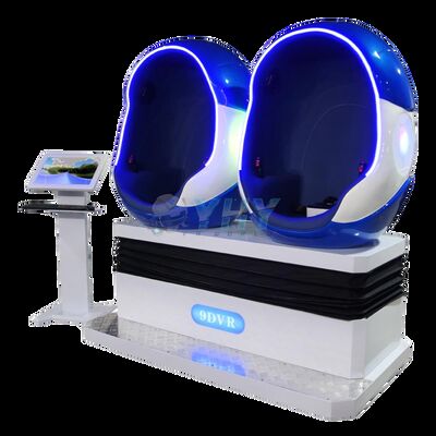 Venta al por mayor 9d VR silla Cine 2 asientos Realidad virtual Juegos Vr Parque temático Paseos 9d Cine Vr Cine de huevo