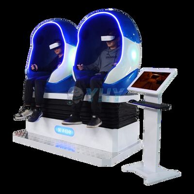 Silla comercial de cine de huevos 9D VR con simulador de realidad virtual para 2 jugadores para parques de atracciones y centros comerciales