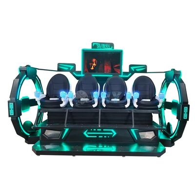 Juego de disparos multijugador de sillas de cine VR 9D en interiores Parque temático VR de 4 asientos para centros comerciales