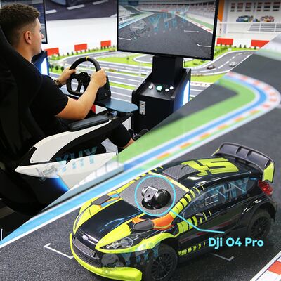 El simulador de carreras de escena real AR ofrece una experiencia FPV inmersiva para el entretenimiento comercial