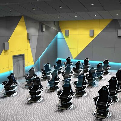 Cine de vuelo simulador de movimiento dinámico de fábrica personalizado para múltiples jugadores, cine VR, silla de movimiento 9D