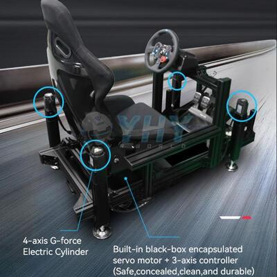 Three Screen Racing Car Game With Dynamic Platform Race Seat Simulator for Game Center
