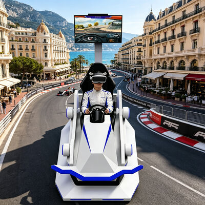 Coche de carreras de realidad Virtual 9D, equipo de entretenimiento para interiores y exteriores, personalización de fibra de vidrio, máquina de juegos de conducción Vr