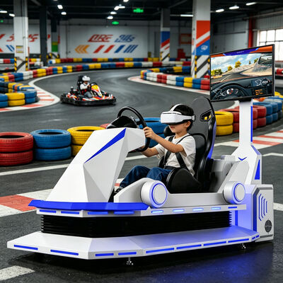 Máquina de juego de karting para automóviles en interiores con simulador de carreras de VR de metal 9D con experiencia de conducción en realidad virtual para ocasiones en aeropuertos y centros comerciales
