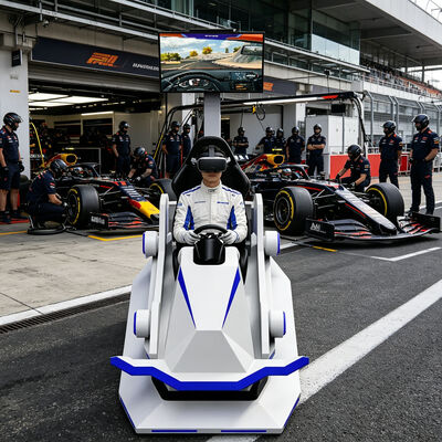 Máquina de juego de karting para automóviles en interiores con simulador de carreras de VR de metal 9D con experiencia de conducción en realidad virtual para ocasiones en aeropuertos y centros comerciales