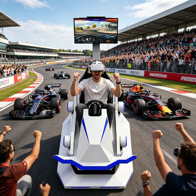 Real Feel 9D Realidad Virtual VR Deportes de carreras de autos al aire libre Simulador Mall Game Center