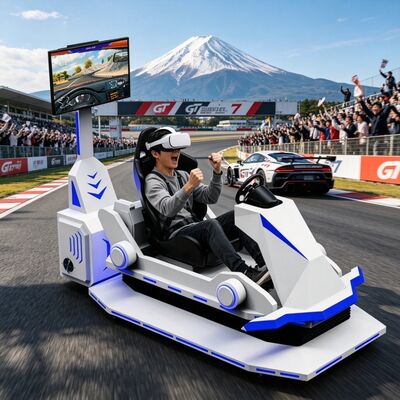 VR que compite con el simulador 3DOF plataforma que compite con el coche que conduce la máquina de juego de la arcada de la velocidad del juego que compite con VR
