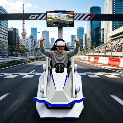 VR que compite con el simulador 3DOF plataforma que compite con el coche que conduce la máquina de juego de la arcada de la velocidad del juego que compite con VR