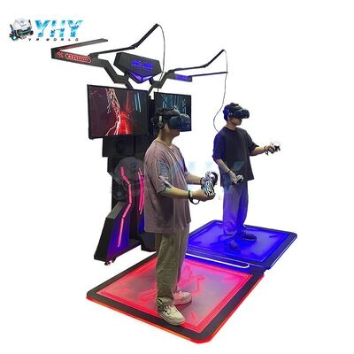 Arcade Realidad Virtual Simulador de música de baile VR Walk Platform 2 Jugadores VR Simulador de juego de batalla