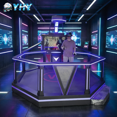 Un jugador VR Arcade Grupos de juegos Máquina de caza 9D Disparar gratis Caminando VR Simulador de batalla Arma Disparar VR Arena
