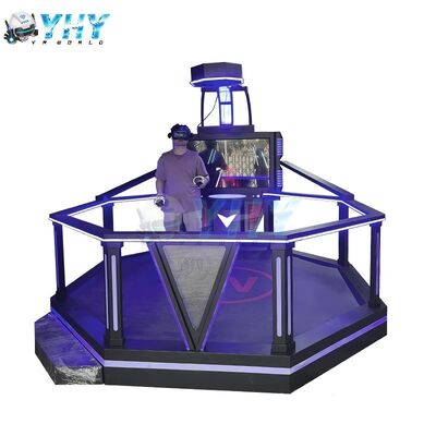 Un jugador VR Arcade Grupos de juegos Máquina de caza 9D Disparar gratis Caminando VR Simulador de batalla Arma Disparar VR Arena