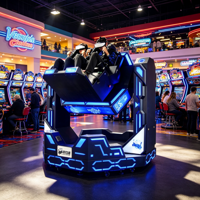 Immersive 9D VR 360 720 1080 Degree Flight Simulator Roller Coaster Ride Machine For FEC & Amusement Centers