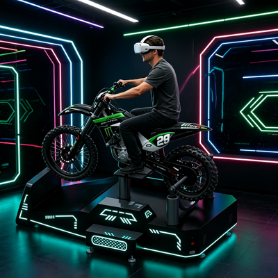 Plataforma de Movimiento para Motocicleta Todoterreno VR con Retroalimentación de Movimiento en Tiempo Real de Alta Precisión