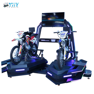 Parque de atracciones Parque temático Realidad virtual 9d Simulador de motocicleta Vr doble