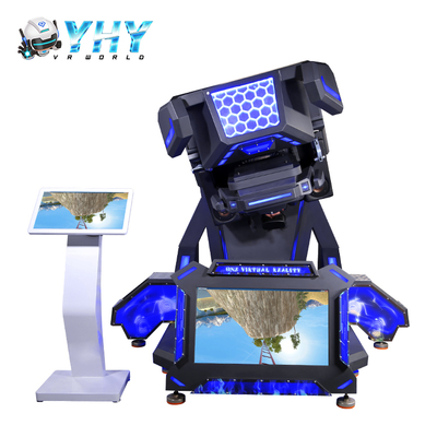 VR 360 Flying Roller Coaster Simulador de coches de carreras Función de disparo con volante