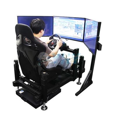 Simulador de carreras de plataforma de movimiento 4DOF con 3 pantallas y estructura de aleación de aluminio para una experiencia de conducción inmersiva